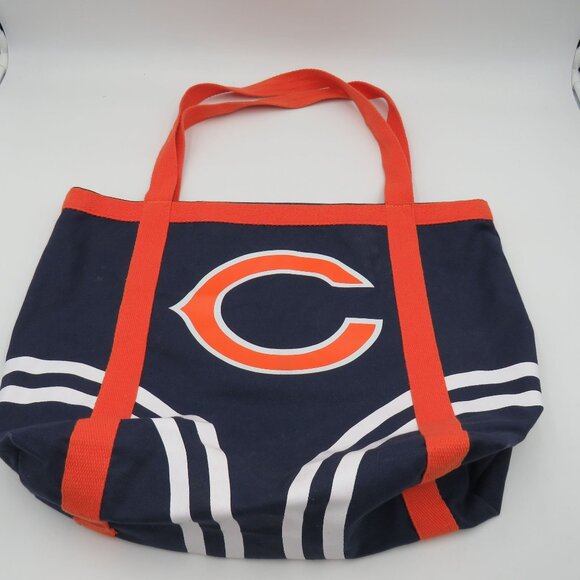 Profanity Chicago Bears Tote Bag Canvas NFL Football Orange Straps Team Logo - Picture 6 of 6
